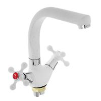 FRAP смеситель для кухни двухвентильный F5408-8 белый