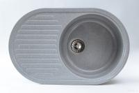 Мойка глянцевая S-21 (серый) SIMGRAN 715х450х165 мм с сифоном в комплекте