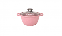 Кастрюля 1л TRENDY STYLE (rose) со.стекл крыш. Кукмара к11tsr