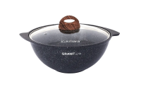Казан для плова 4,5л со стекл.крышкой GRANIT ULTRA (blue)  Кукмара с антипригарным покрытием, кгг47а