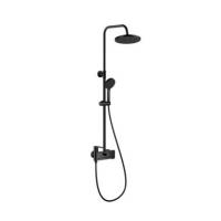 Душевая система с тропическим душем  VALFEX Avior Black, латунь