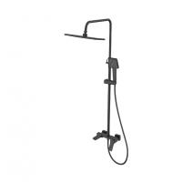Душевая система с тропическим душем VALFEX Vega Black, латунь