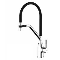 FRAP смеситель для кухни шаровый D35мм F4497 гибкий излив, латунь, хром