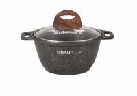 Кастрюля 2л со стекл крышкой GRANIT ULTRA (original)  Кукмара с антипригарным покрытием, кго22а