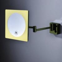 Зеркало косметическое настенное c подсветкой GAPPO G6106-4, Д*Ш 22cm*22cm, бронза