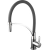 FRAP смеситель для кухни шаровый D35мм F4552 гибкий излив, латунь, хром