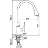 FRAP смеситель для кухни F4417-6 гибкий излив, латунь, черный