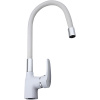 FRAP смеситель для кухни шаровый F4453-03 с гибким изливом , белый
