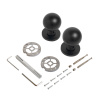 Ручки дверные ALLUR ART COLLECTION "SFERA" BL (59150), цвет матовый черный. (Комплект ручек 2 шт)