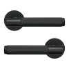Ручки дверные ALLUR ART COLLECTION "UNICO" BLACK (51150), цвет матовый черный. (Комплект ручек 2 шт)