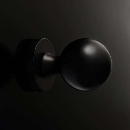 Ручки дверные ALLUR ART COLLECTION "SFERA" BL (59150), цвет матовый черный. (Комплект ручек 2 шт)