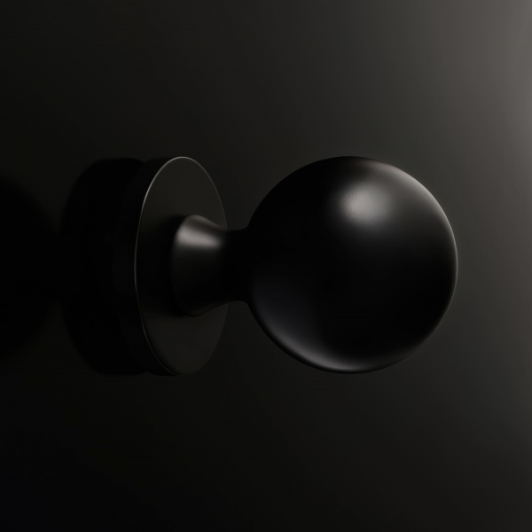 Ручки дверные ALLUR ART COLLECTION "SFERA" BL (59150), цвет матовый черный. (Комплект ручек 2 шт)